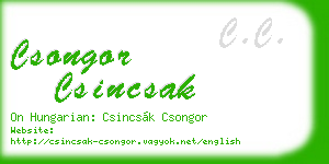 csongor csincsak business card